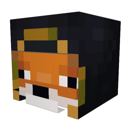 Trihomie Minecraft avatar head, 3D render