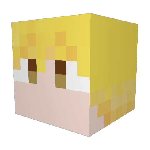 Triiipsy Minecraft avatar head, 3D render