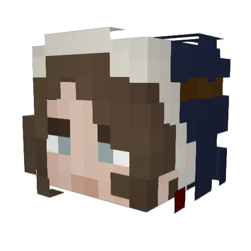Triilox Minecraft avatar head, 3D render