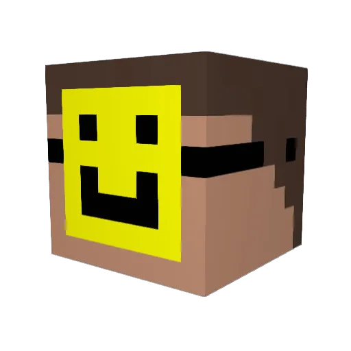 Triin Minecraft avatar head, 3D render