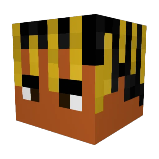 Trijet Minecraft avatar head, 3D render