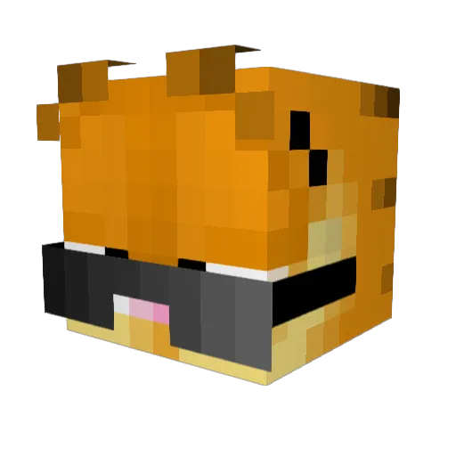 TrikSteve Minecraft avatar head, 3D render