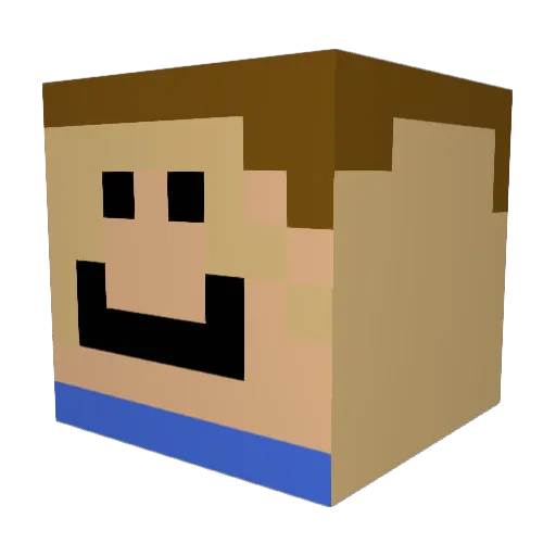 Trike100 Minecraft avatar head, 3D render