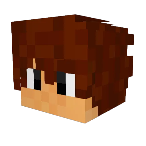 Triksel Minecraft avatar head, 3D render