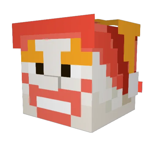 Trilbion Minecraft avatar head, 3D render