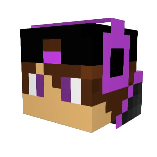 Trilionare Minecraft avatar head, 3D render