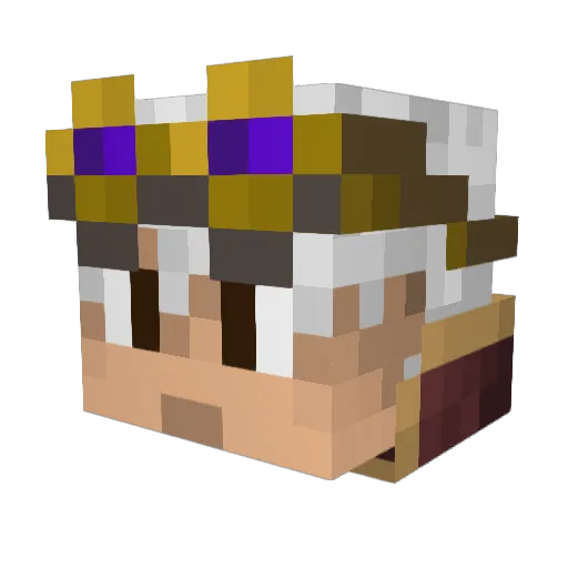 Trilius Minecraft avatar head, 3D render