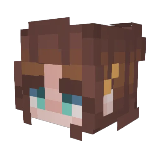 TrillTrix Minecraft avatar head, 3D render