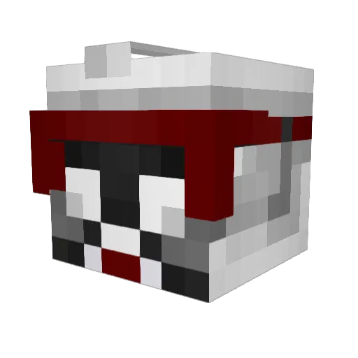 TrilliumRed Minecraft avatar head, 3D render