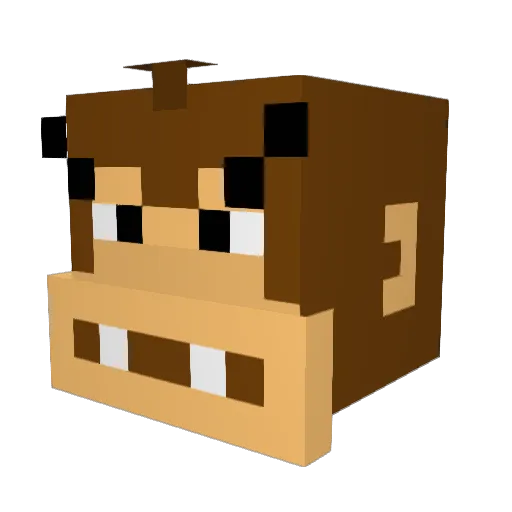 Trillixlol Minecraft avatar head, 3D render
