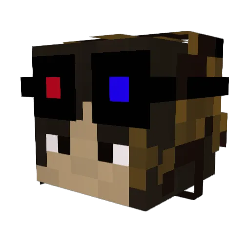 TrilloByte Minecraft avatar head, 3D render