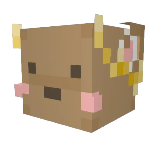 Trilluba Minecraft avatar head, 3D render