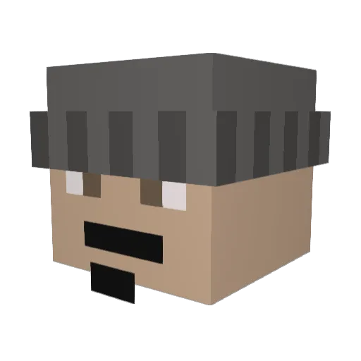 Trilogy300 Minecraft avatar head, 3D render