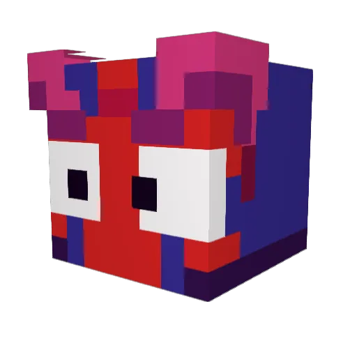 Trilolite Minecraft avatar head, 3D render