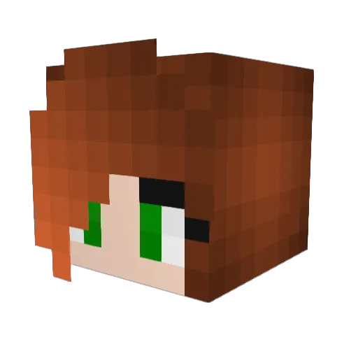 Trilsae Minecraft avatar head, 3D render