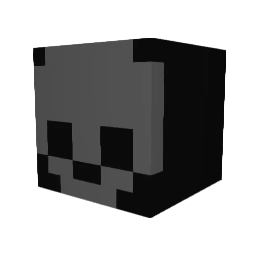 Trimalk Minecraft avatar head, 3D render
