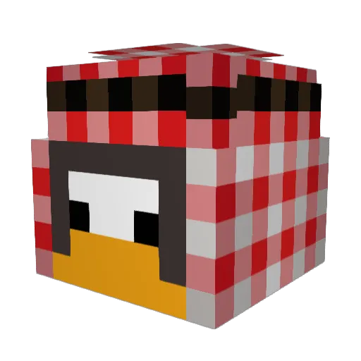 Trimbridge Minecraft avatar head, 3D render