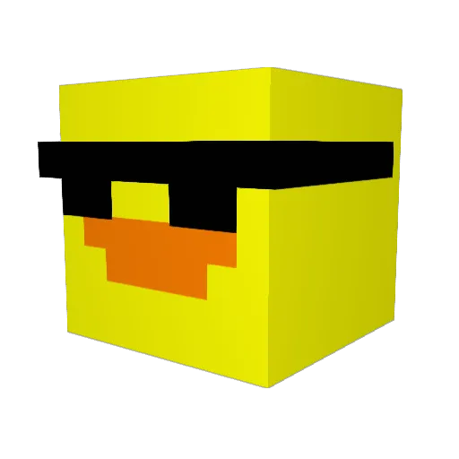 Trimbur Minecraft avatar head, 3D render