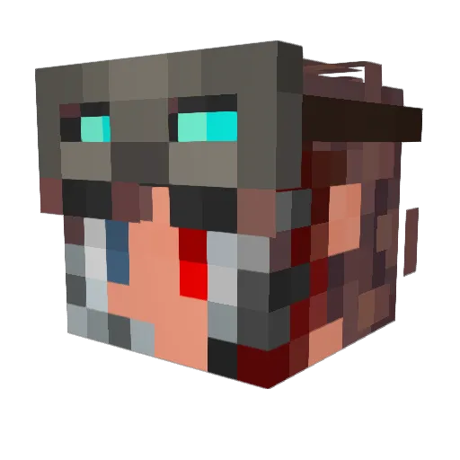 Trimbuskee Minecraft avatar head, 3D render