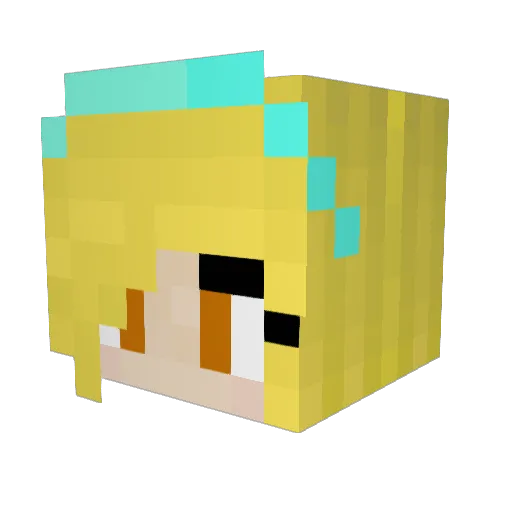 Trimethylpentan Minecraft avatar head, 3D render