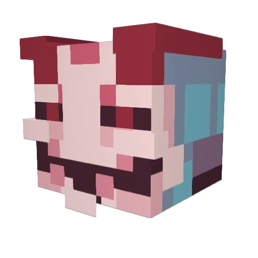 Trimix3D Minecraft avatar head, 3D render