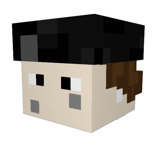Trimiz Minecraft avatar head, 3D render