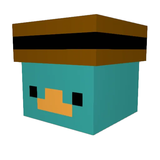 TrimmedPanda Minecraft avatar head, 3D render