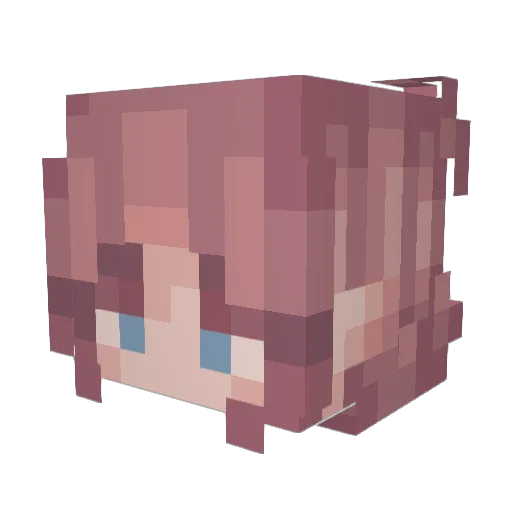 TrinShroom Minecraft avatar head, 3D render