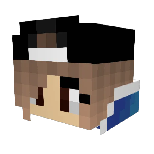 Trina555 Minecraft avatar head, 3D render