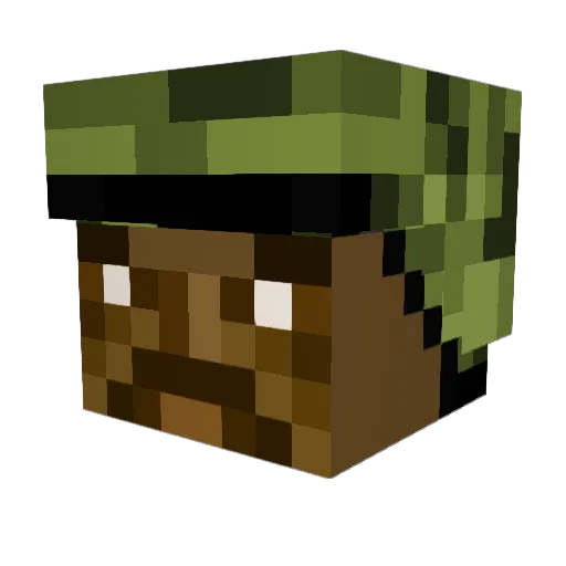 Trinalgalaxy Minecraft avatar head, 3D render