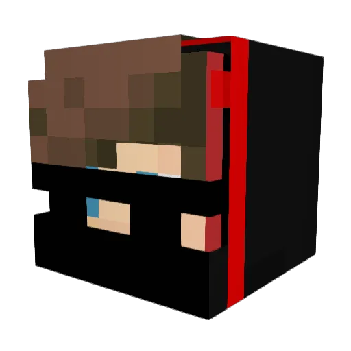 TrinavPlays Minecraft avatar head, 3D render