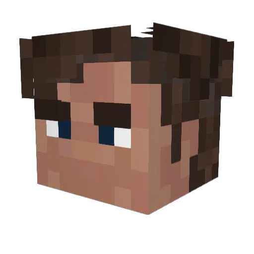 Trince Minecraft avatar head, 3D render