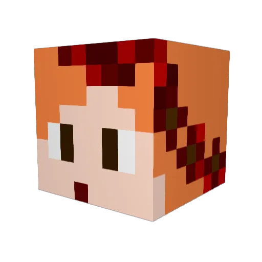 Trinchen1 Minecraft avatar head, 3D render