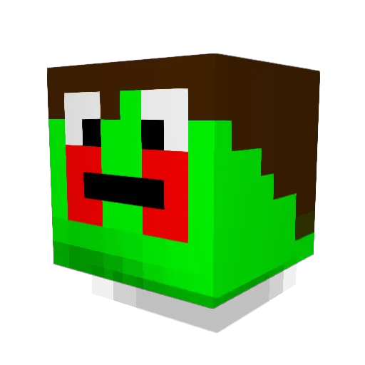 Trinclair Minecraft avatar head, 3D render
