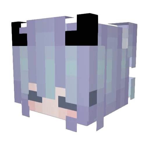 Trine_to_Play Minecraft avatar head, 3D render