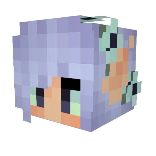 Trinebiene Minecraft avatar head, 3D render
