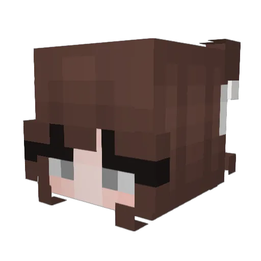 Trineee Minecraft avatar head, 3D render