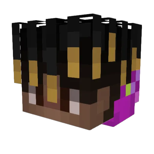 TriniBones2 Minecraft avatar head, 3D render