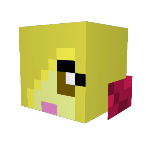 Trinishia Minecraft avatar head, 3D render