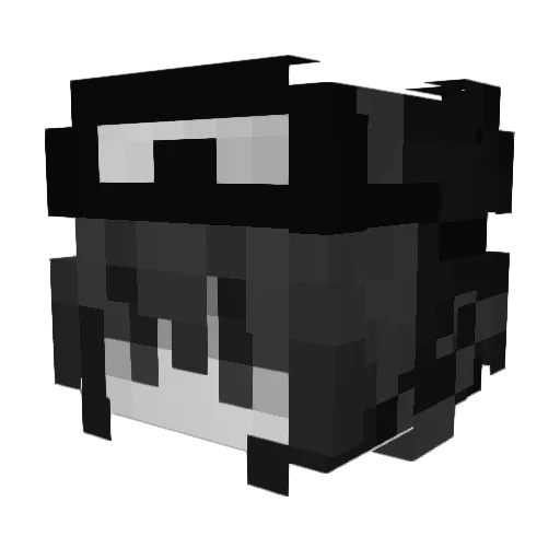 Trinity08_ Minecraft avatar head, 3D render