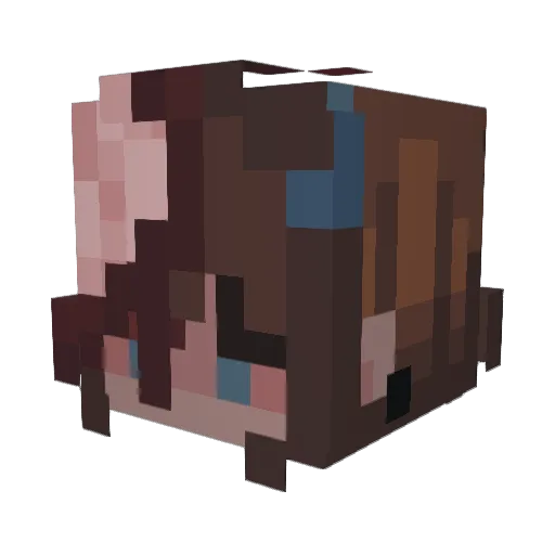 Trinity1zero1 Minecraft avatar head, 3D render