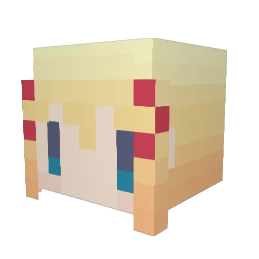 Trinity_Seven Minecraft avatar head, 3D render
