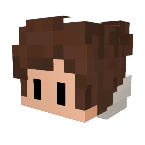 TrinixGames Minecraft avatar head, 3D render