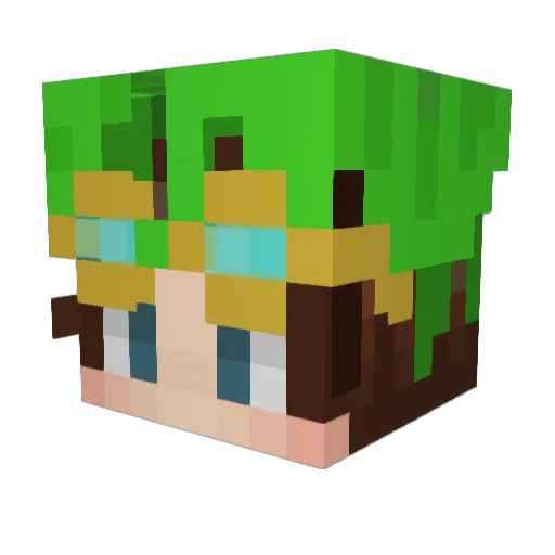 Trinta26 Minecraft avatar head, 3D render