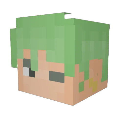 Trintisti Minecraft avatar head, 3D render
