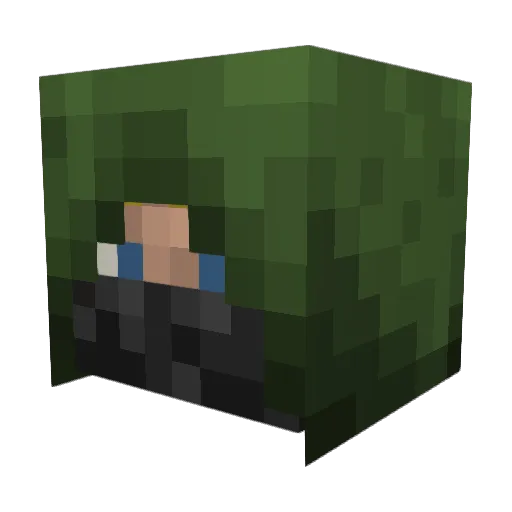 TrioFall Minecraft avatar head, 3D render