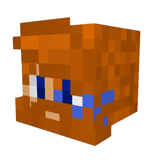 Triog Minecraft avatar head, 3D render
