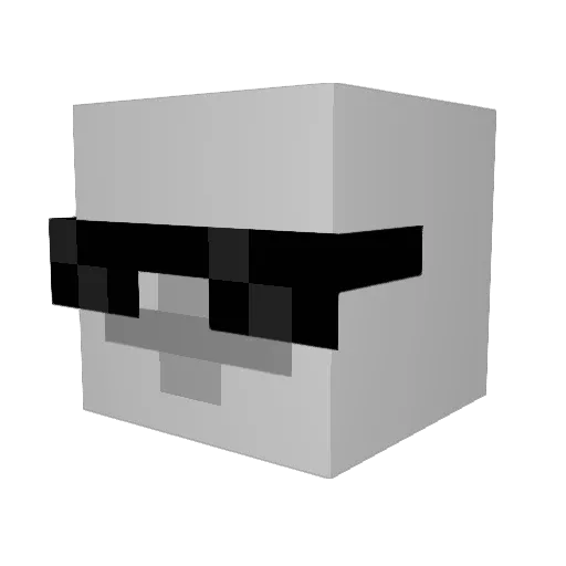 Trion12 Minecraft avatar head, 3D render