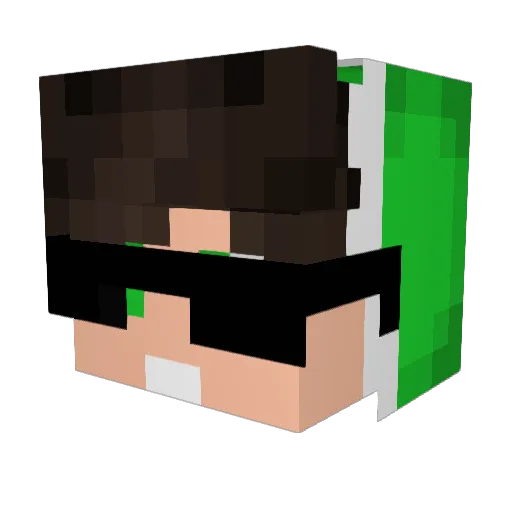 TrionMC_ Minecraft avatar head, 3D render
