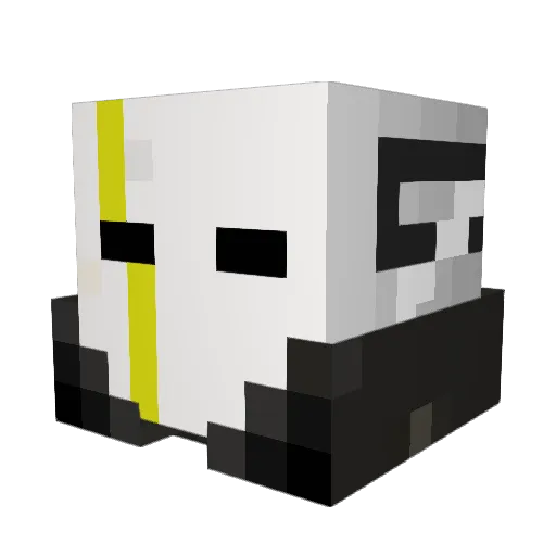 Trionwar Minecraft avatar head, 3D render